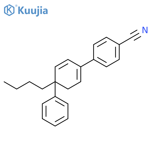 4-Cyano-4'-n-butyl-p-terphenyl structure
