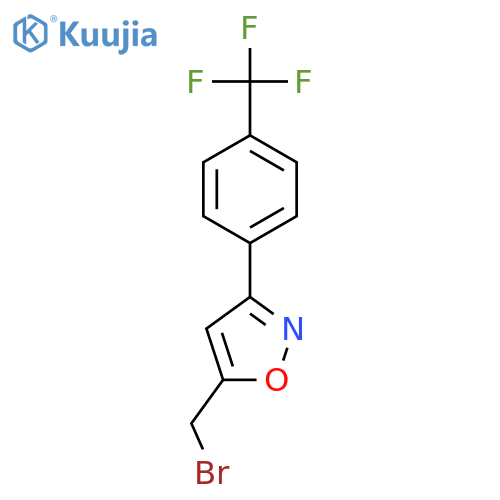 5-(Bromomethyl)-3-[4-(trifluoromethyl)phenyl]-1,2-oxazole structure
