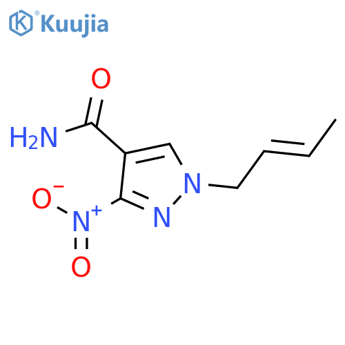 1H-Pyrazole-4-carboxamide, 1-(2-butenyl)-3-nitro- structure