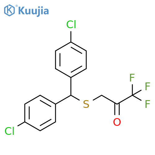 2-Propanone, 3-[[bis(4-chlorophenyl)methyl]thio]-1,1,1-trifluoro- structure
