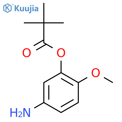 Propanoic acid, 2,2-dimethyl-, 5-amino-2-methoxyphenyl ester structure