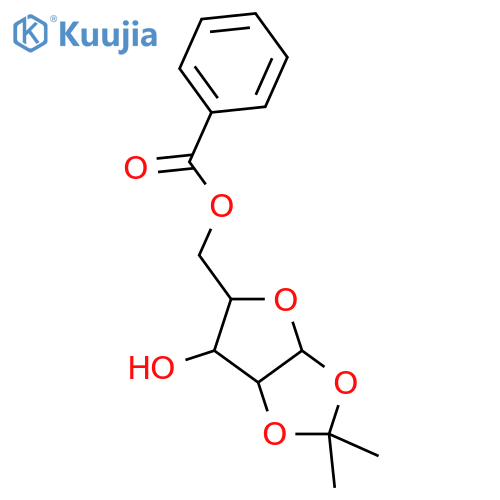 (6-hydroxy-2,2-dimethyl-3a,5,6,6a-tetrahydrofuro[2,3-d][1,3]dioxol-5-yl)methyl Benzoate structure