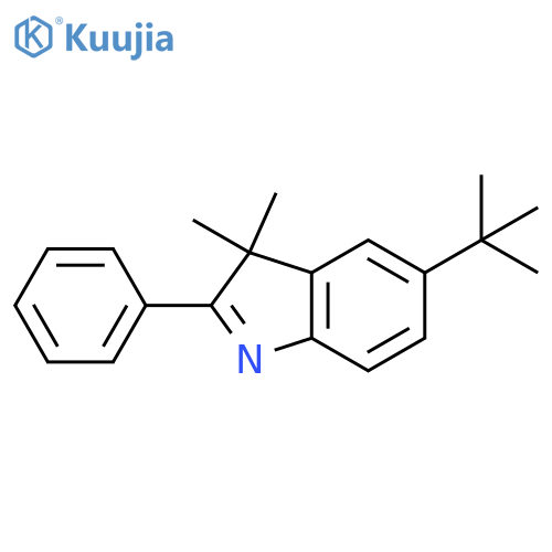 3H-INDOLE, 5-(1,1-DIMETHYLETHYL)-3,3-DIMETHYL-2-PHENYL- structure