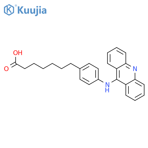 7-[4-(acridin-9-ylamino)phenyl]heptanoic acid structure