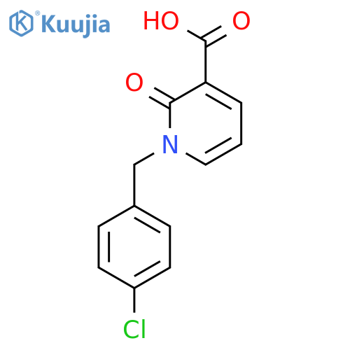1-(4-chlorophenyl)methyl-2-oxo-1,2-dihydropyridine-3-carboxylic acid structure