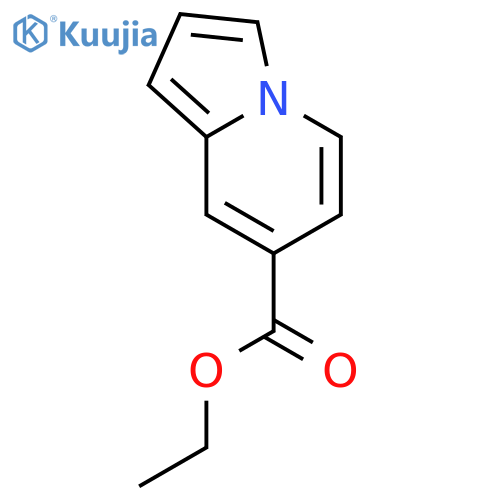 7-Indolizinecarboxylic acid ethyl ester structure