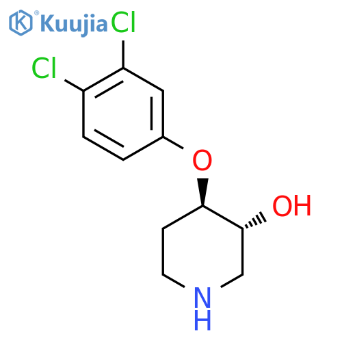 3-Piperidinol, 4-(3,4-dichlorophenoxy)-, trans- structure