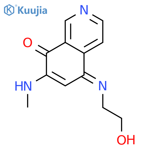 8(5H)-Isoquinolinone, 5-[(2-hydroxyethyl)imino]-7-(methylamino)-, (5E)- structure