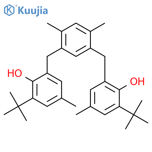 2-tert-butyl-6-[[5-[(3-tert-butyl-2-hydroxy-5-methylphenyl)methyl]-2,4-dimethylphenyl]methyl]-4-methylphenol structure