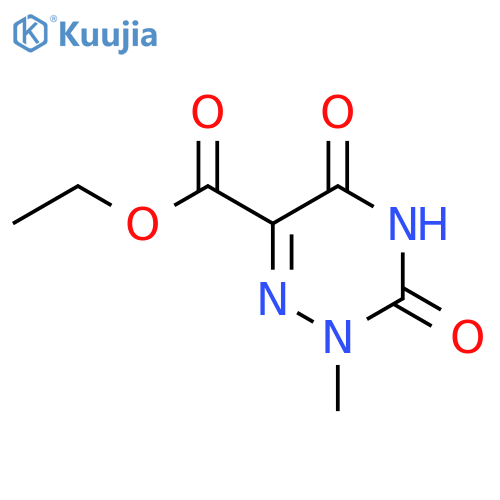 1,2,4-Triazine-6-carboxylicacid, 2,3,4,5-tetrahydro-2-methyl-3,5-dioxo-, ethyl ester structure