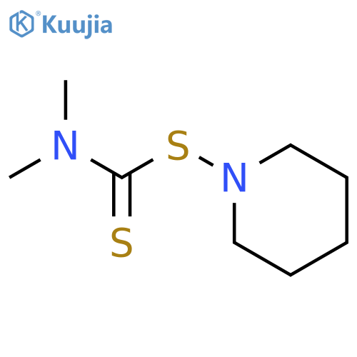 Piperidine, 1-[[(dimethylamino)thioxomethyl]thio]- structure