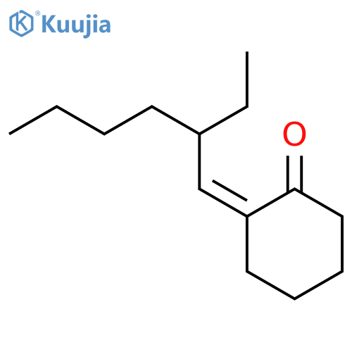 cyclohexanone, 2-(2-ethylhexylidene)-, structure