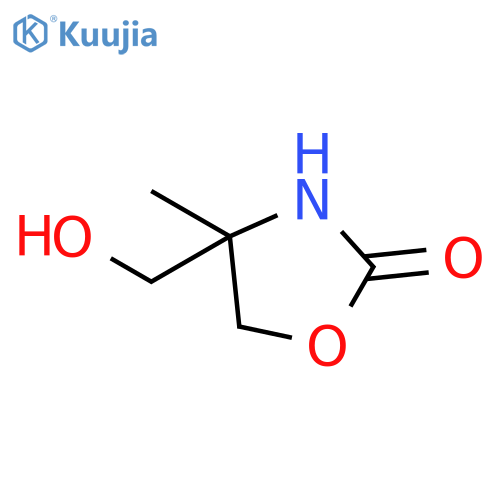 4-(hydroxymethyl)-4-methyl-1,3-oxazolidin-2-one structure