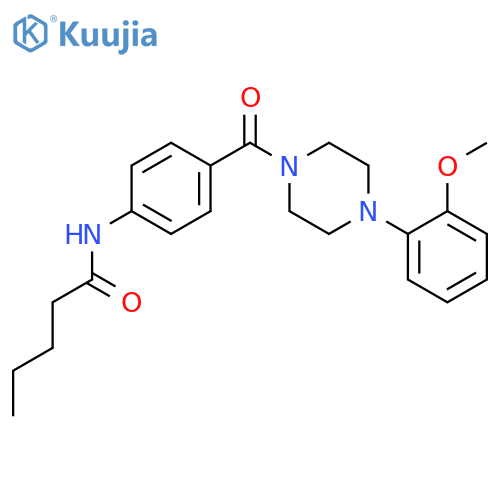 N-(4-{[4-(2-methoxyphenyl)-1-piperazinyl]carbonyl}phenyl)pentanamide structure