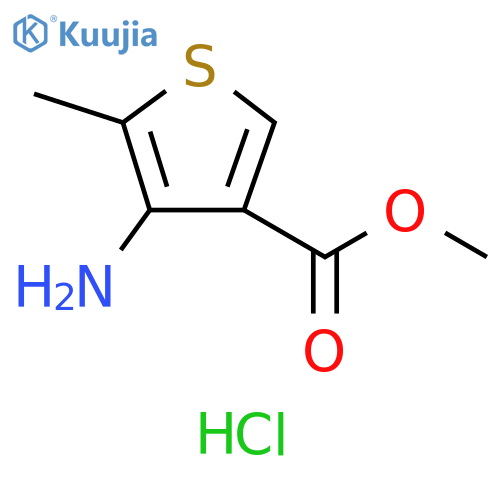 4-(methoxycarbonyl)-2-methylthiophen-3-aminium chloride structure