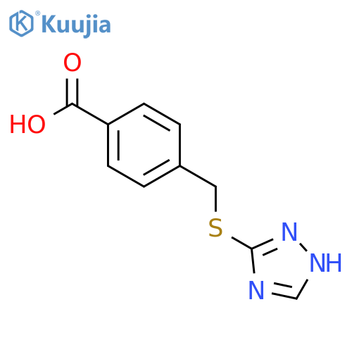 4-[(4H-1,2,4-triazol-3-ylsulfanyl)methyl]benzoic acid structure