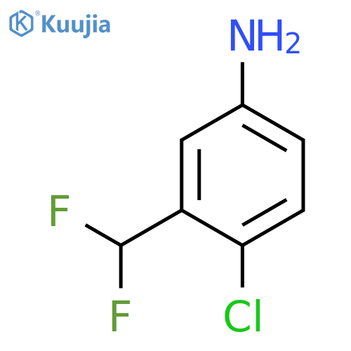 Benzenamine, 4-chloro-3-(difluoromethyl)- structure