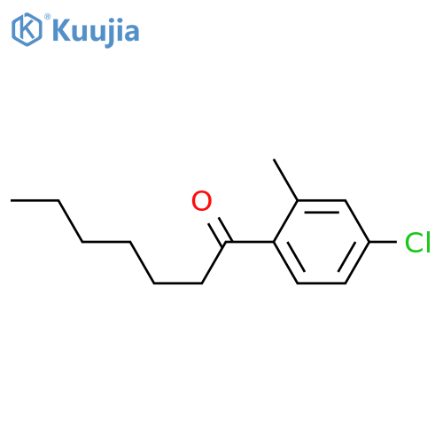 1-(4-chloro-2-methylphenyl)heptan-1-one structure