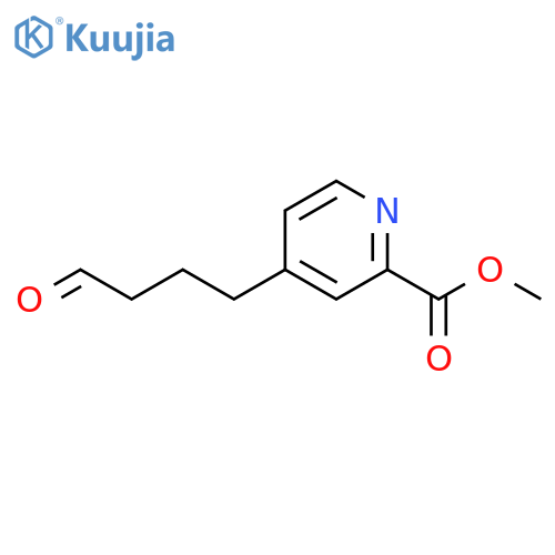 2-Pyridinecarboxylic acid, 4-(4-oxobutyl)-, methyl ester structure