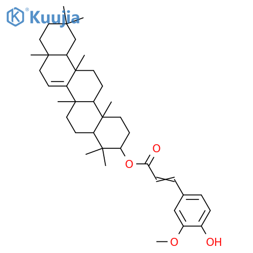 14-Taraxeren-3-ol; 3α-form, O-(4-Hydroxy-3-methoxy-Z-cinnamoyl) structure