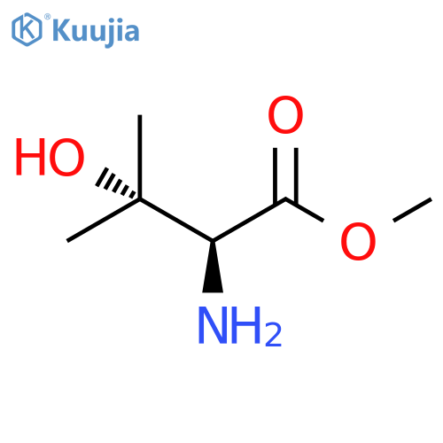 methyl (2S)-2-amino-3-hydroxy-3-methylbutanoate structure
