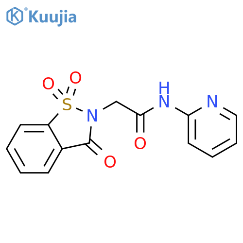 N-(pyridin-2-yl)-2-(1,1,3-trioxo-2,3-dihydro-1lambda6,2-benzothiazol-2-yl)acetamide structure
