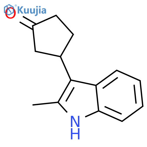 Cyclopentanone,3-(2-methyl-1H-indol-3-yl)- structure
