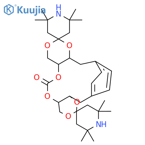 CARBONIC ACID, 1,4-PHENYLENEBIS(METHYLENE)BIS(8,8,10,10-TETRAMETHYL-1,5-DIOXA-9-AZASPIRO[5.5]UNDEC-3-YL) ESTER structure