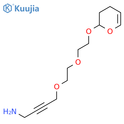 2-Butyn-1-amine, 4-[2-[2-[(3,4-dihydro-2H-pyran-2-yl)oxy]ethoxy]ethoxy]- structure