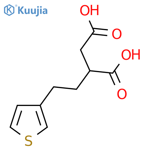 2-2-(thiophen-3-yl)ethylbutanedioic acid structure