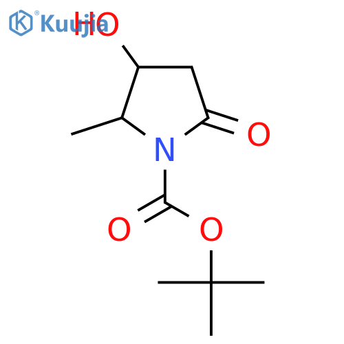 tert-butyl 3-hydroxy-2-methyl-5-oxopyrrolidine-1-carboxylate structure