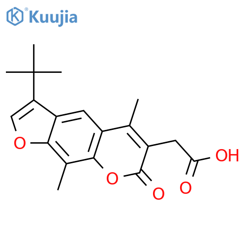 (3-tert-Butyl-5,9-dimethyl-7-oxo-7H-furo3,2-g-chromen-6-yl)acetic Acid structure