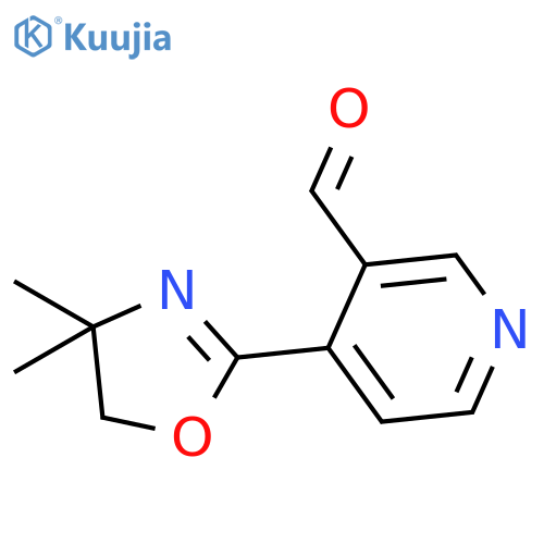 3-Pyridinecarboxaldehyde, 4-(4,5-dihydro-4,4-dimethyl-2-oxazolyl)- structure
