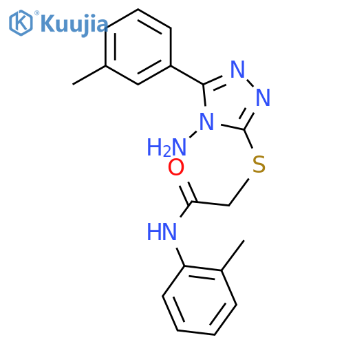 2-{[4-amino-5-(3-methylphenyl)-4H-1,2,4-triazol-3-yl]sulfanyl}-N-(2-methylphenyl)acetamide structure