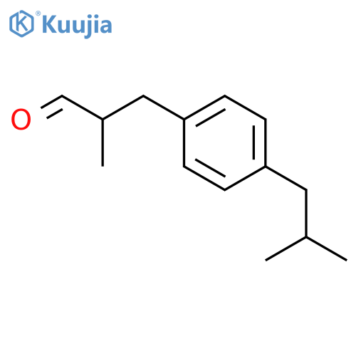 Benzenepropanal, a-methyl-4-(2-methylpropyl)- structure