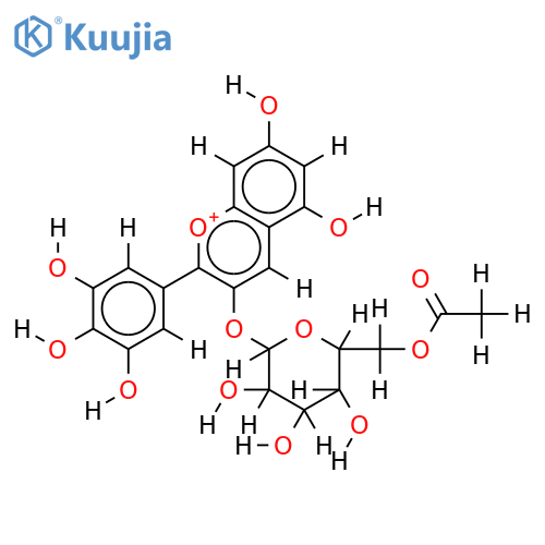 3-O-(Acetyl-beta-D-glucopyranoside)-Delphinidin structure