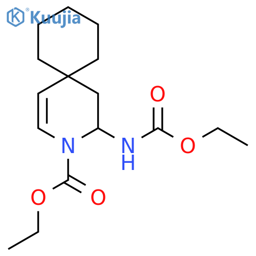 Ethyl 2-(ethoxycarbonylamino)-3-azaspiro[5.5]undec-4-ene-3-carboxylate structure