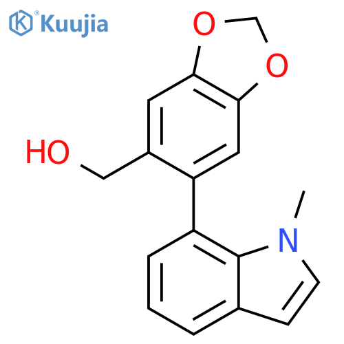 [6-(1-Methyl-1H-indol-7-yl)-2H-1,3-benzodioxol-5-yl]methanol structure