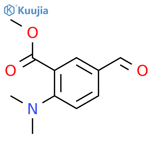 Benzoic acid, 2-(dimethylamino)-5-formyl-, methyl ester structure