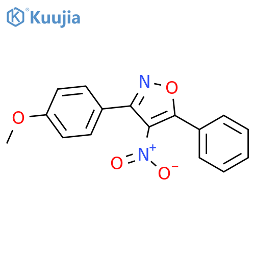 Isoxazole, 3-(4-methoxyphenyl)-4-nitro-5-phenyl- structure