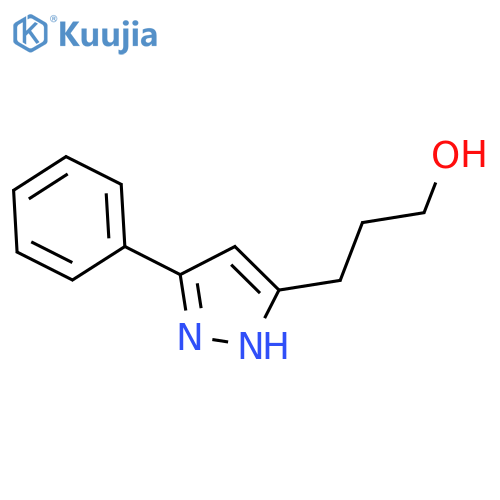 3-(3-Phenyl-1H-pyrazol-5-yl)propan-1-ol structure