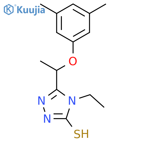 5-1-(3,5-Dimethylphenoxy)ethyl-4-ethyl-4H-1,2,4-triazole-3-thiol structure