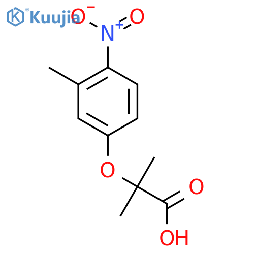 2-Methyl-2-(3-methyl-4-nitrophenoxy)propanoic acid structure