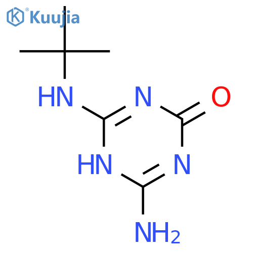 4-Amino-6-(1,1-dimethylethyl)amino-1,3,5-triazin-2(1H)-one structure