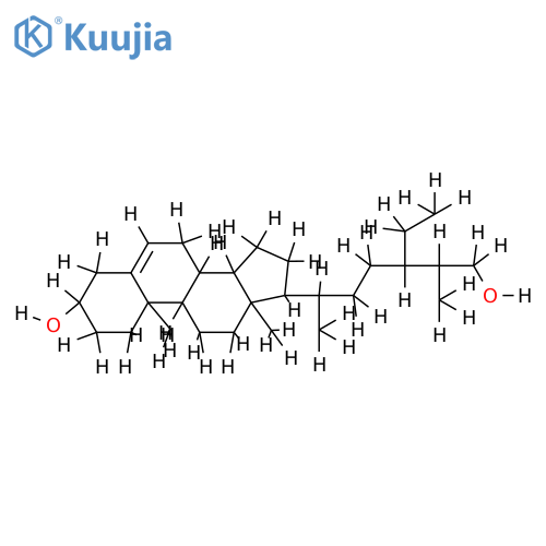 24(xi)-ethyl-25(xi)-cholest-5-ene-3beta,26-diol structure