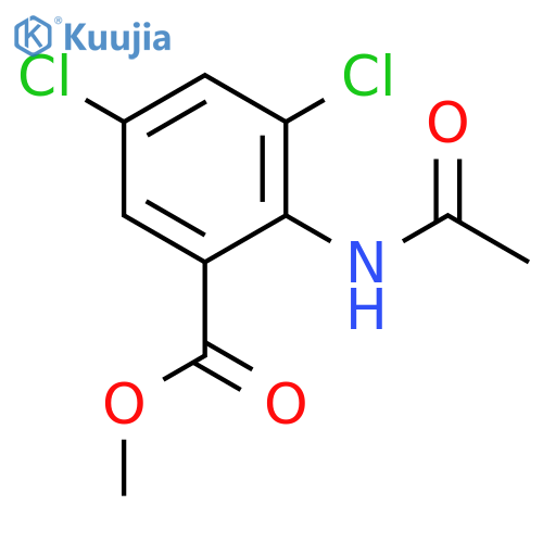 BENZOIC ACID, 2-(ACETYLAMINO)-3,5-DICHLORO-, METHYL ESTER structure