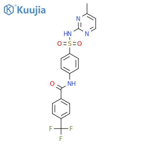 N-[4-[(4-Methylpyrimidin-2-yl)sulfamoyl]phenyl]-4-(trifluoromethyl)benzamide structure