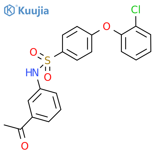N-(3-acetylphenyl)-4-(2-chlorophenoxy)benzene-1-sulfonamide structure