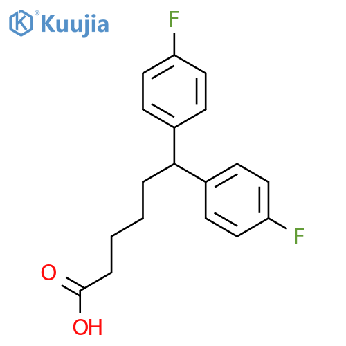 Benzenehexanoic acid, 4-fluoro-e-(4-fluorophenyl)- structure
