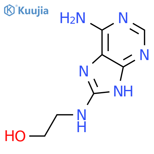 2-(6-amino-1H-purin-8-yl)aminoethan-1-ol structure